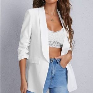 White Sheer Blazer